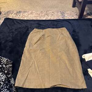 Luca Luca Tan Suede Pencil Skirt, Midi Length - Y2K Style